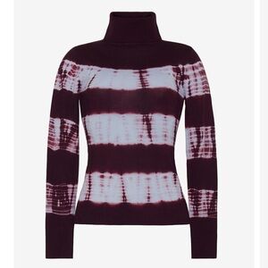 Cara Cara Burgundy and White Turtleneck Dress